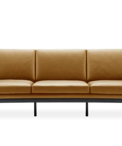 Sofa 3 chỗ Elegance màu đen, da Brown R5