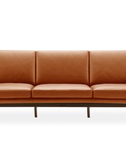 Sofa 3 chỗ Elegance màu nâu da Cognac