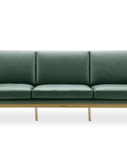 Sofa 3 chỗ Elegance màu tự nhiên, da xanh
