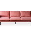 Sofa 3 chỗ PENNY – vải màu cam