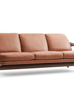 Sofa Bridge 3 chỗ hiện đại da cognac