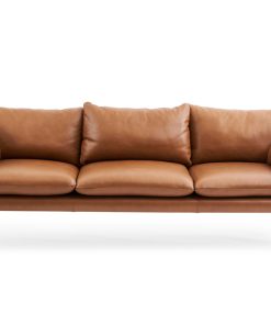 Sofa Jazz 3 chỗ hiện đại da cognac