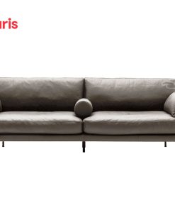 Sofa Mies 3 chỗ hiện đại da Smoke